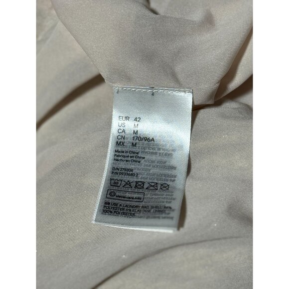 H&M Womens M Gold Sequin Wrap Mini Dress Romper Long Sleeve Holiday Party Chic - Picture 10 of 14